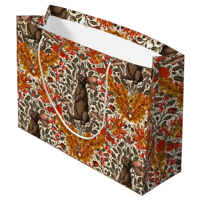 Höstkanin på benvit (Baksidan Vinklad)