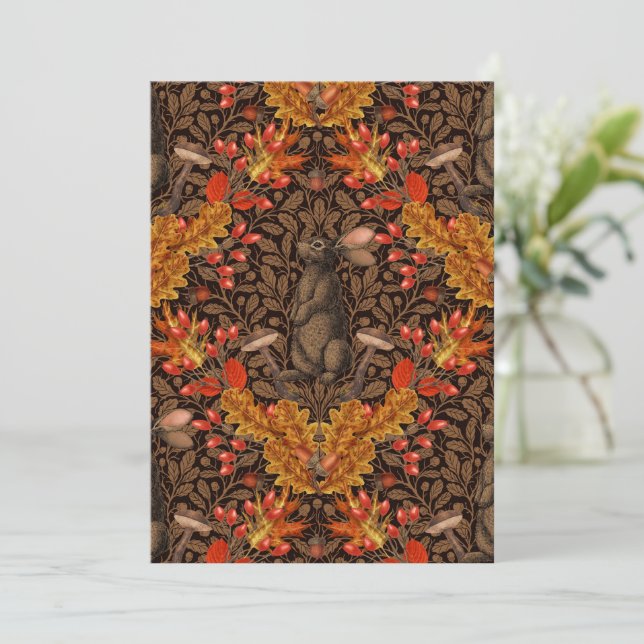 Höstkanin på brun (Stående Fram)