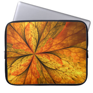 Höstkänsla, Modern Abstrakt Fractal Flower Laptop Fodral