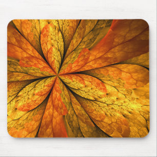 Höstkänsla, Modern Abstrakt Fractal Flower Musmatta