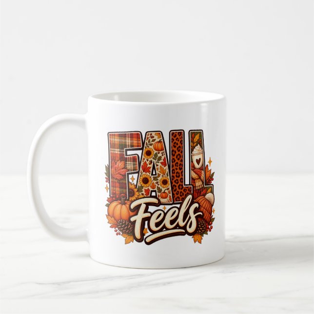 Höstkänslor Kaffemugg | Pumpkin Spice Höstmugg  (Vänster)