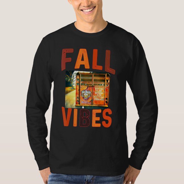 Höstkänslor Retro Pumpa Kryddor Höstkaffe Än T Shirt (Framsida)