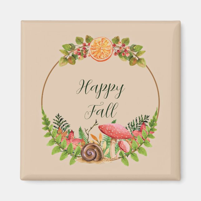 Höstkaraktär med anpassade magnet (Framsidan)