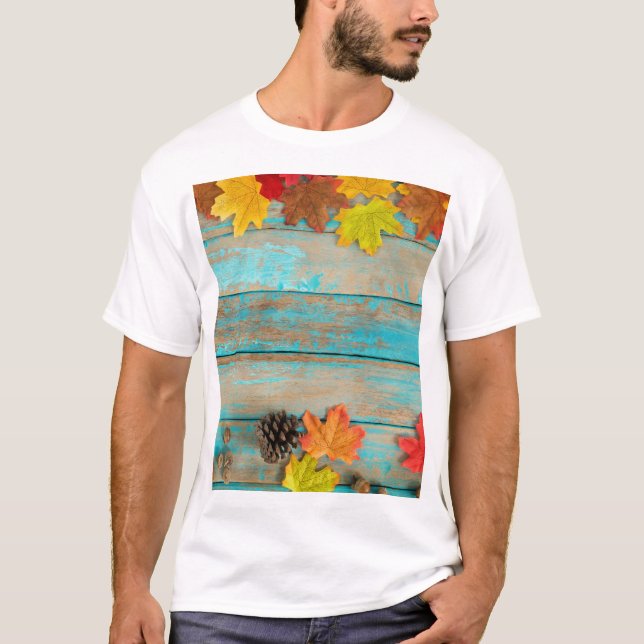 Höstkarta: Pinecone Nature Ram. T Shirt (Framsida)