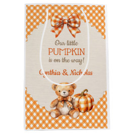 Höstkarvad Teddybjörn Pumpa Löv