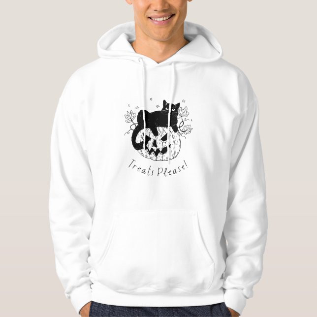 Höstkatt Halloween-lopp Hoodie (Framsida)