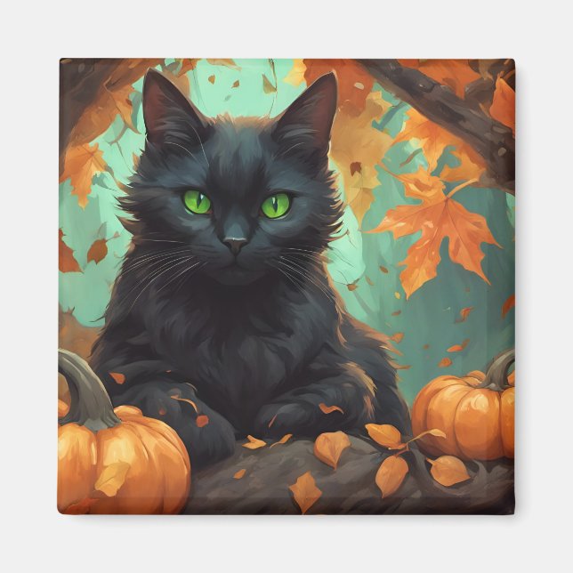 Höstkatt Magnet (Framsidan)
