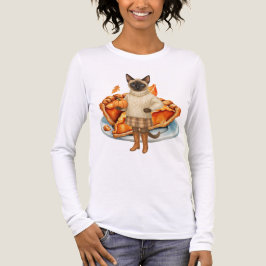 Höstkatt med TURKEY för Thanksgiving T Shirt