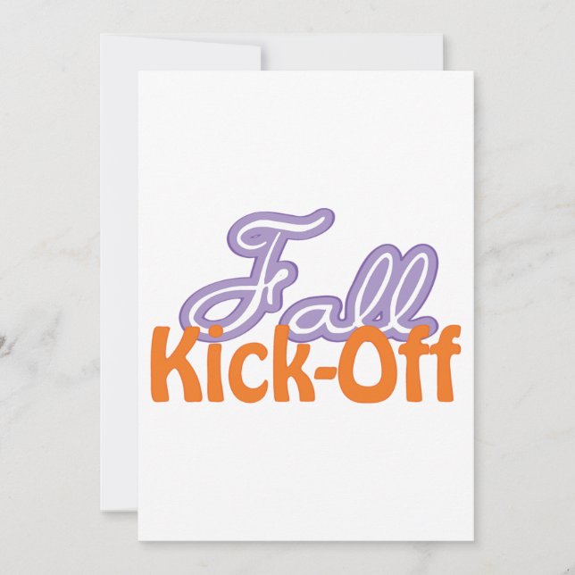 Höstkickoff Typografi Lila Orange Höst Inbjudningar (Framsida)