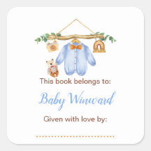 Höstkläder Linje Pojke Baby Shower Bokmärke