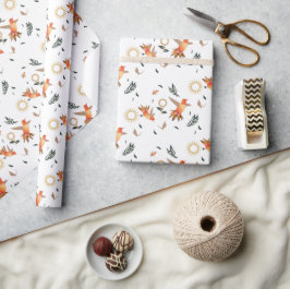 Höstkolibri Botaniskt Inpackningspapper Presentpapper