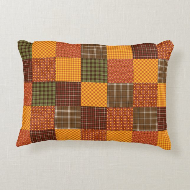 Höstkomfort Quilt Prydnadskudde (Baksidan)