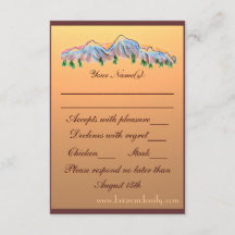 Höstkort för bergstema