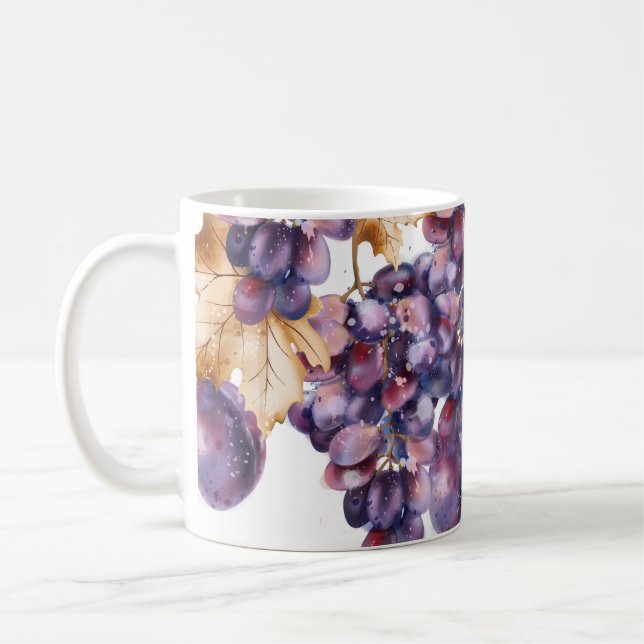 Höstkort för vattenfärg i vintage kaffemugg (Vänster)
