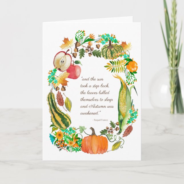 Höstkortskonst för välgörenhet kort (Framsida)