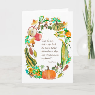 Höstkortskonst för välgörenhet kort