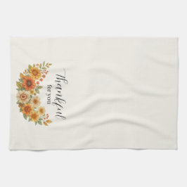 Höstkrans - Fall Blommigt Thanksgiving Kökshandduk