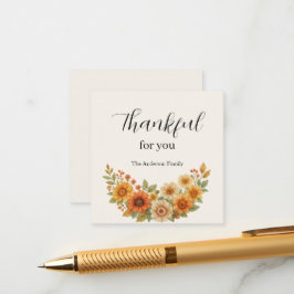 Höstkrans - Fall Blommigt Thanksgiving Tilläggskort