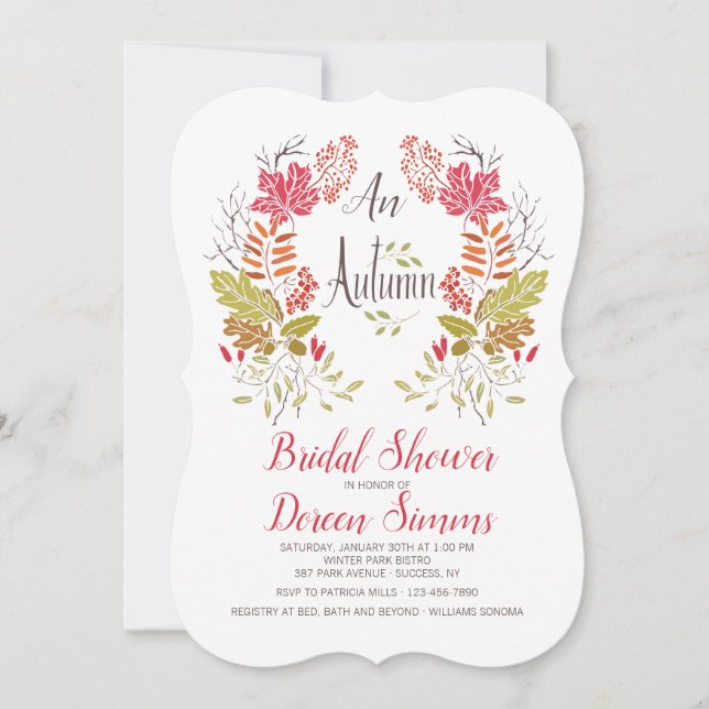 Höstkrans inbjudan (Framsida)