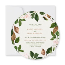 Höstkrans med Söt Rosa Blommar