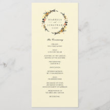 Höstkrans | Modern Bröllopsprogram