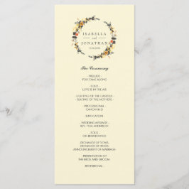 Höstkrans | Modern Bröllopsprogram Program