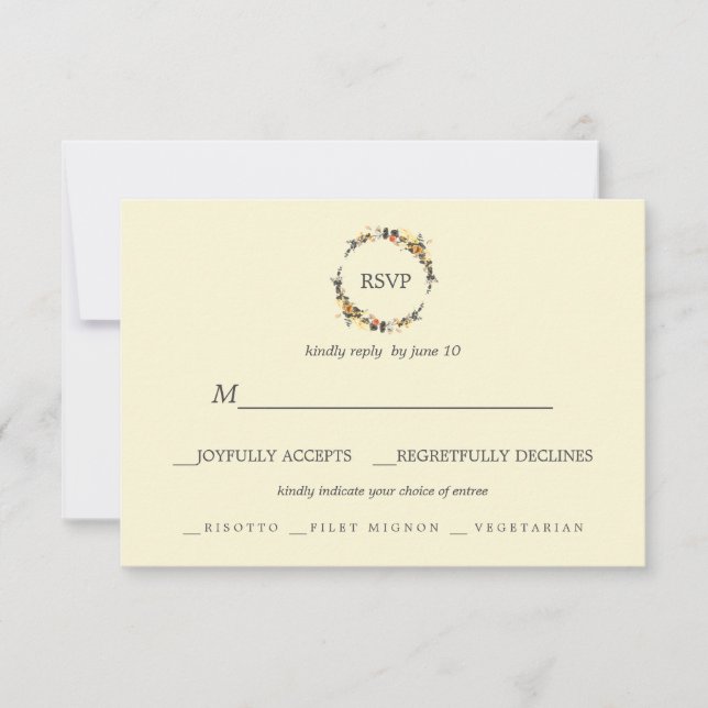 Höstkrans | Modern måltid OSA Kort (Framsida)