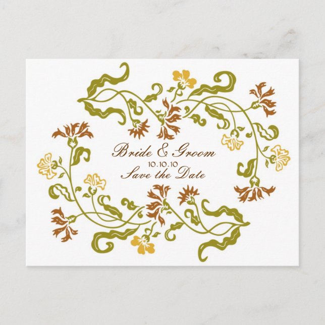 Höstkrans Spara datum vykort (Framsida)