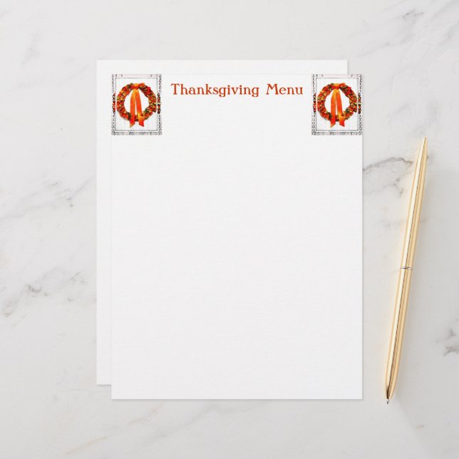 Höstkrans Thanksgiving-meny (Fram/Back In Situ)