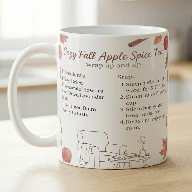 Höstkryddad äppelte-recept kaffemugg (Skapare uppladdad)