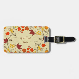 Höstkupor Löv med Anpassade Text Bagagebricka