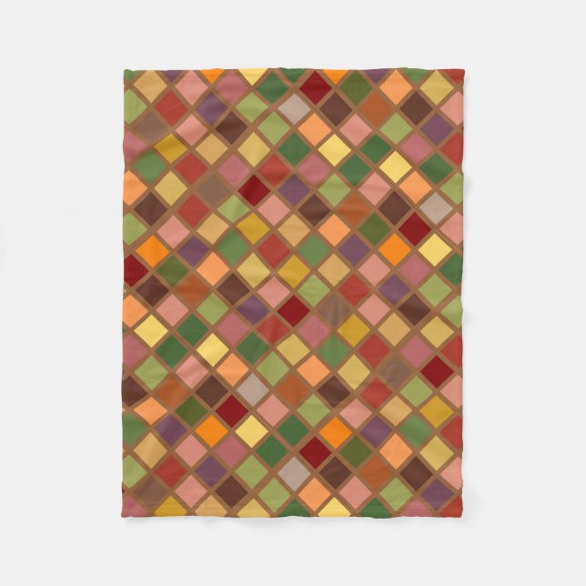 Höstkvadrat Fleecefilt (Framsidan)