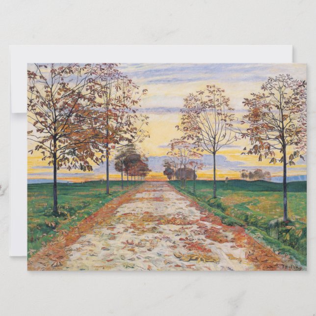 Höstkväll (av Ferdinand Hodler) Kort (Framsida)