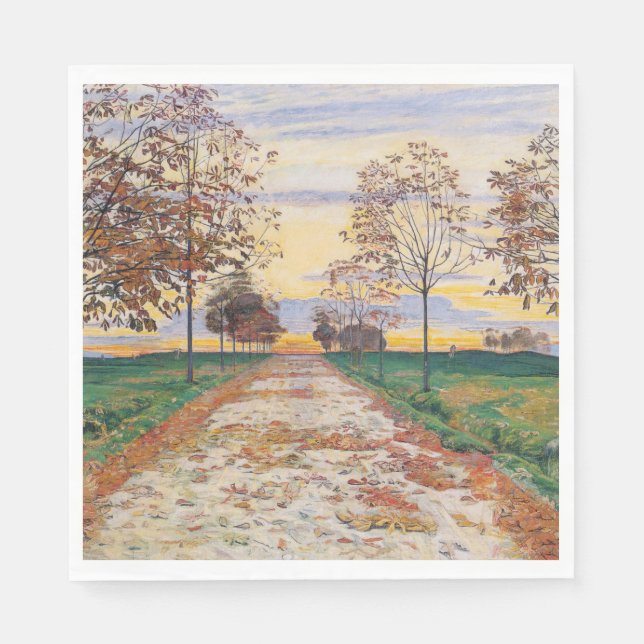Höstkväll (av Ferdinand Hodler) Pappersservett (Framsidan)