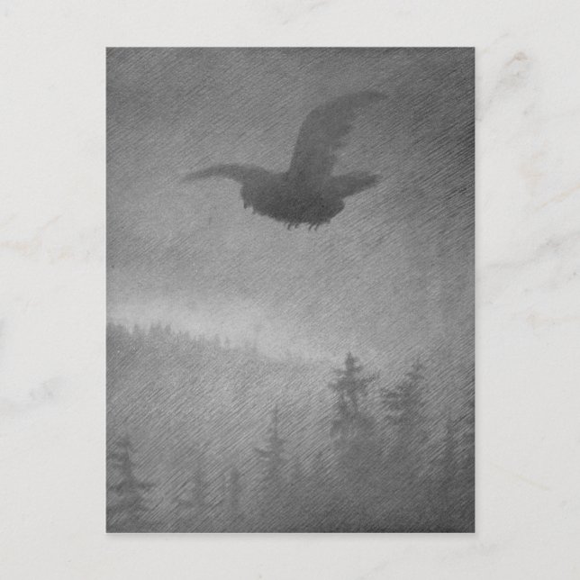 Höstkväll av Theodor Severin Kittelsen Vykort (Framsida)