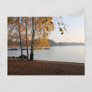 Höstkväll vid Östersjön i Finland Vykort