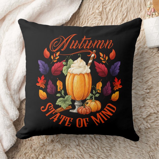 Höstläge för Mind Black Kudde (Filt)