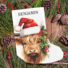 Höstland Kow Festive Farm Animal God jul Liten Julstrumpa