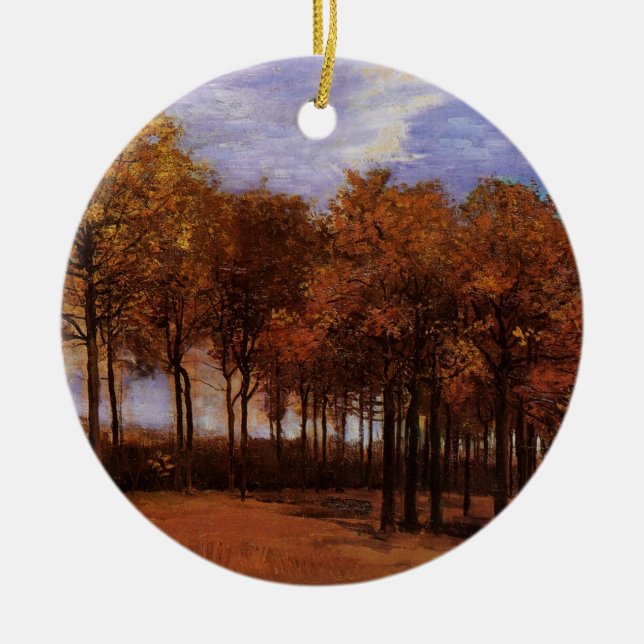 Höstlandskap av Vincent van Gogh Julgransprydnad Keramik (Framsidan)