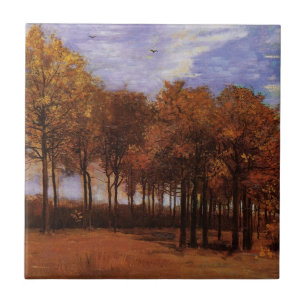 Höstlandskap av Vincent van Gogh Kakelplatta