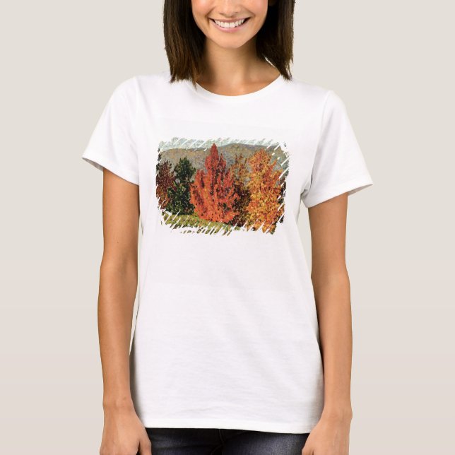 Höstlandskap, c.1903 (olja på arbetsyta) t-shirt (Framsida)