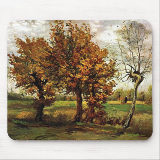 Höstlandskap fyra Träd Van Gogh Fine Art Musmatta