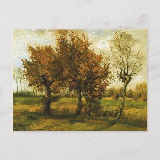 Höstlandskap fyra Träd Van Gogh Fine Art Vykort