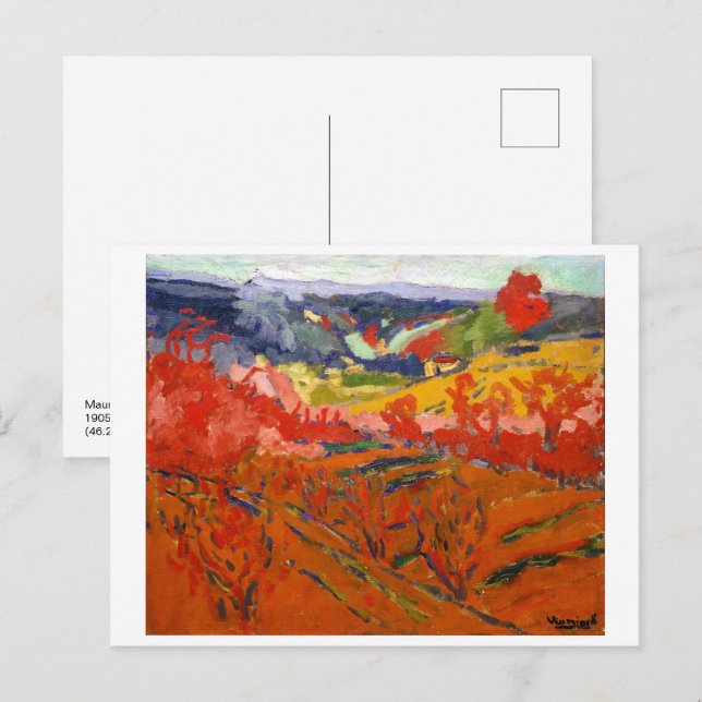 Höstlandskap | Maurice de Vlaminck | Vykort (Fram/baksida)