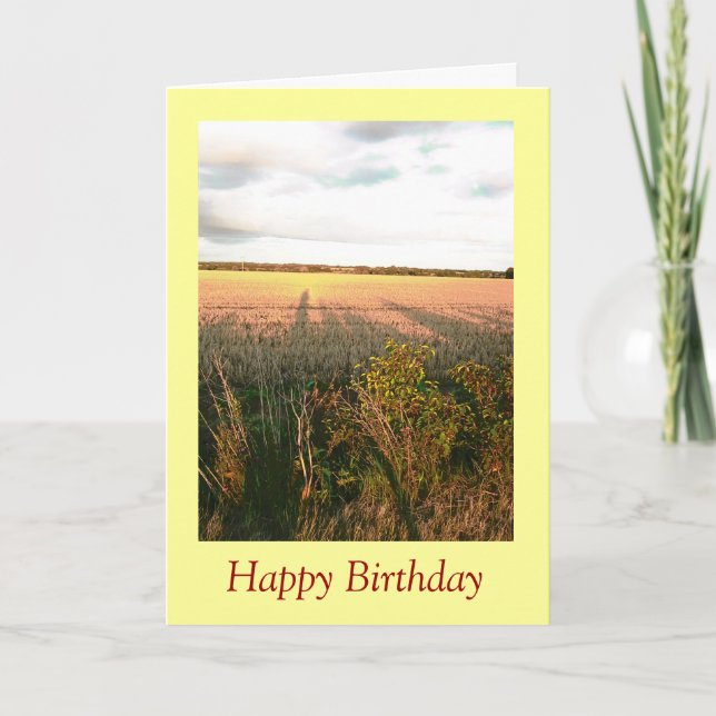 Höstlandskap med färg-fotografik kort (Framsida)