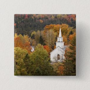 Höstlandskap med kyrka, Vermont, USA Knapp