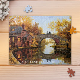 Höstlandskap med Puzzle-floden Pussel