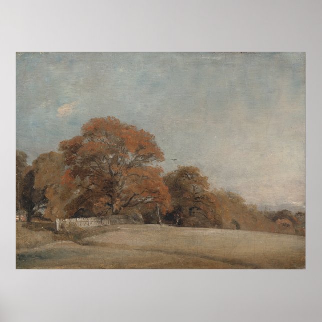 Höstlandskap, Öster Bergholt - Constable Poster (Framsidan)