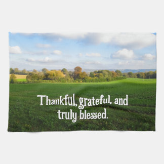 Höstlandskap - Personligens Thanksgiving Kökshandduk