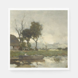 Höstlandskap (Vintage Dutch Art) (Nederländerna) Pappersservett